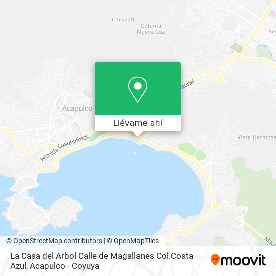 Mapa de La Casa del Arbol Calle de Magallanes Col.Costa Azul