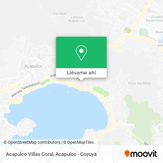 Mapa de Acapulco Villas Coral