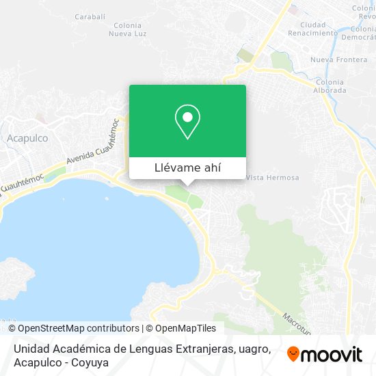 Mapa de Unidad Académica de Lenguas Extranjeras, uagro