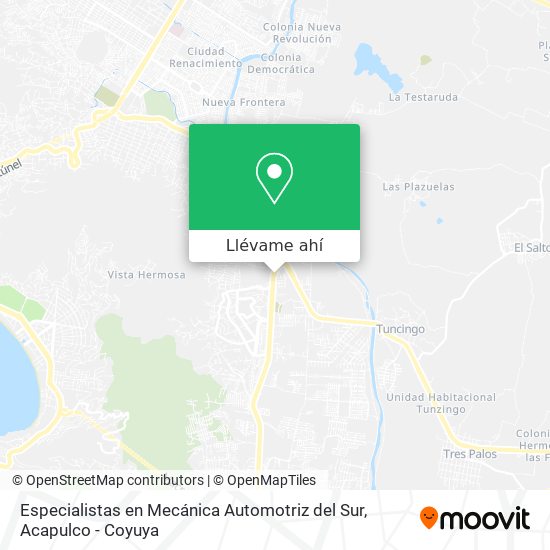 Mapa de Especialistas en Mecánica Automotriz del Sur