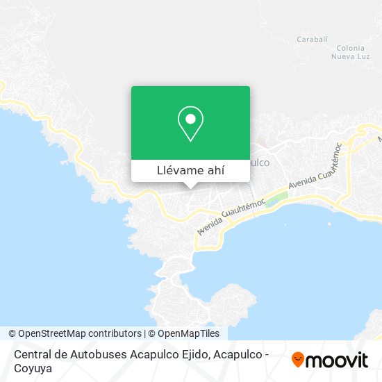 Mapa de Central de Autobuses Acapulco Ejido
