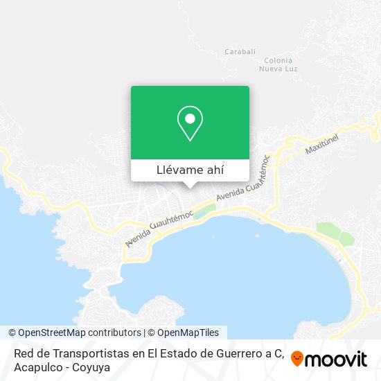Mapa de Red de Transportistas en El Estado de Guerrero a C
