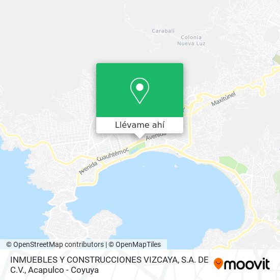 Mapa de INMUEBLES Y CONSTRUCCIONES VIZCAYA, S.A. DE C.V.