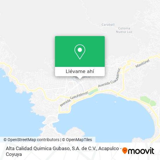 Mapa de Alta Calidad Quimica Gubaso, S.A. de C.V.