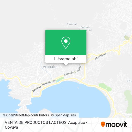 Mapa de VENTA DE PRODUCTOS LACTEOS