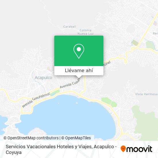 Mapa de Servicios Vacacionales Hoteles y Viajes
