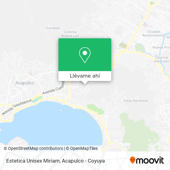 Mapa de Estetica Unisex Miriam