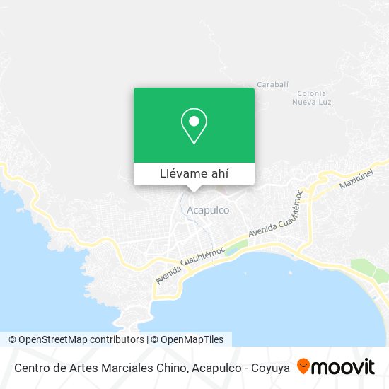 Mapa de Centro de Artes Marciales Chino