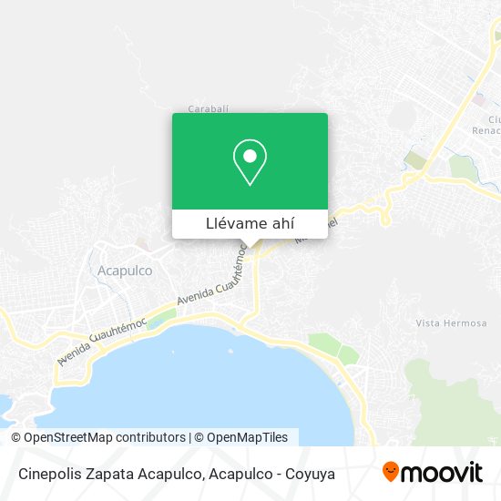 Mapa de Cinepolis Zapata Acapulco