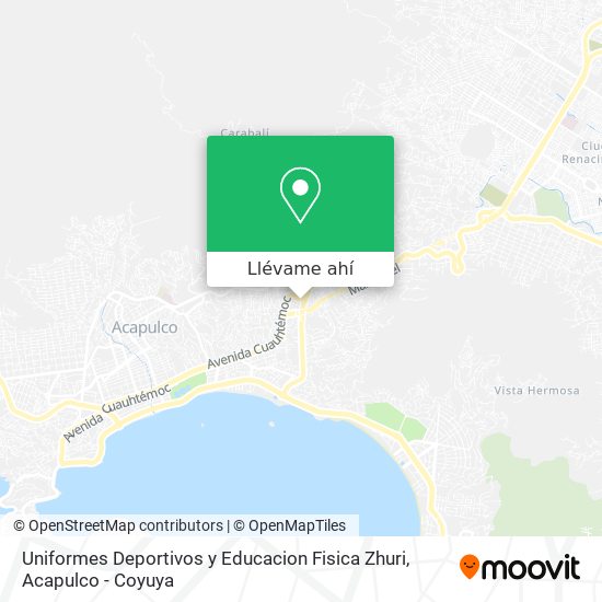 Mapa de Uniformes Deportivos y Educacion Fisica Zhuri