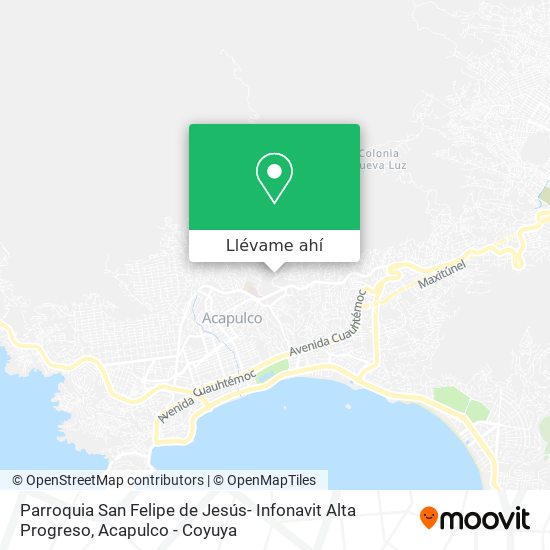 Mapa de Parroquia San Felipe de Jesús- Infonavit Alta Progreso