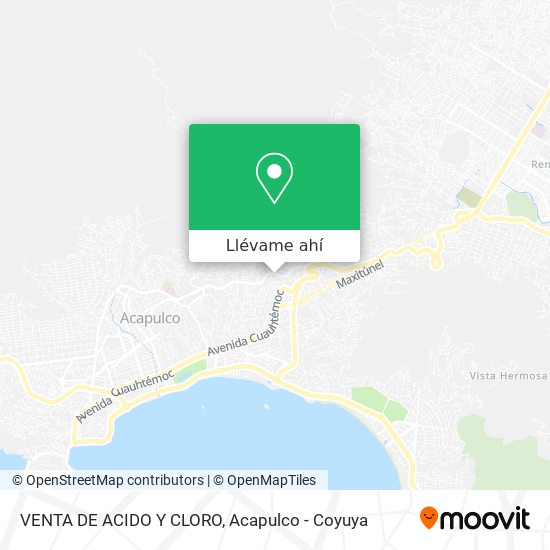 Mapa de VENTA DE ACIDO Y CLORO