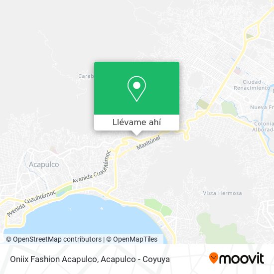 Mapa de Oniix Fashion Acapulco