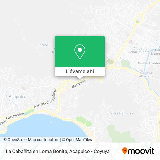 Mapa de La Cabañita en Loma Bonita