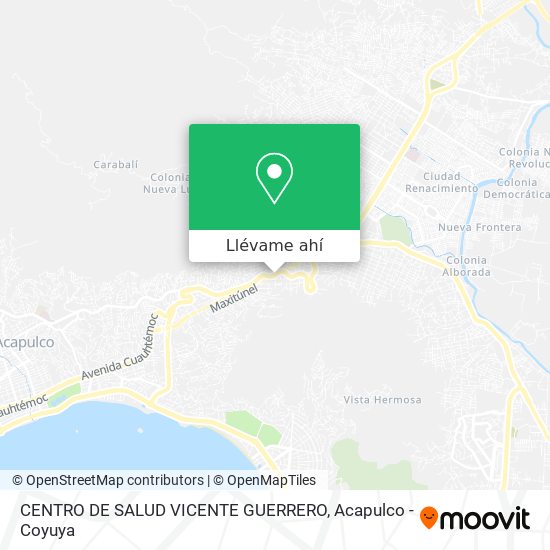 Mapa de CENTRO DE SALUD VICENTE GUERRERO