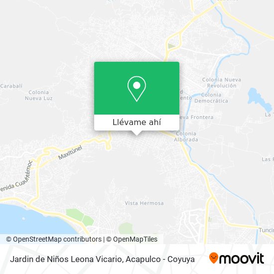 Mapa de Jardin de Niños Leona Vicario