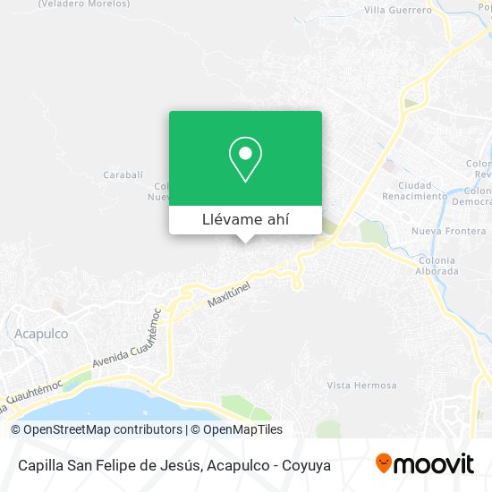 Mapa de Capilla San Felipe de Jesús