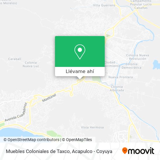 Mapa de Muebles Coloniales de Taxco