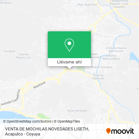 Mapa de VENTA DE MOCHILAS NOVEDADES LISETH