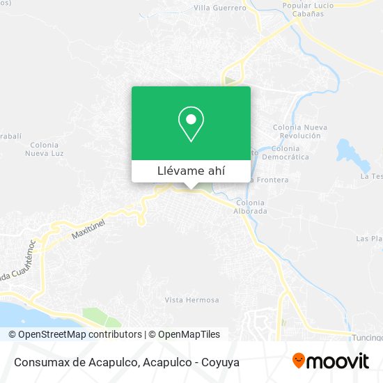 Mapa de Consumax de Acapulco