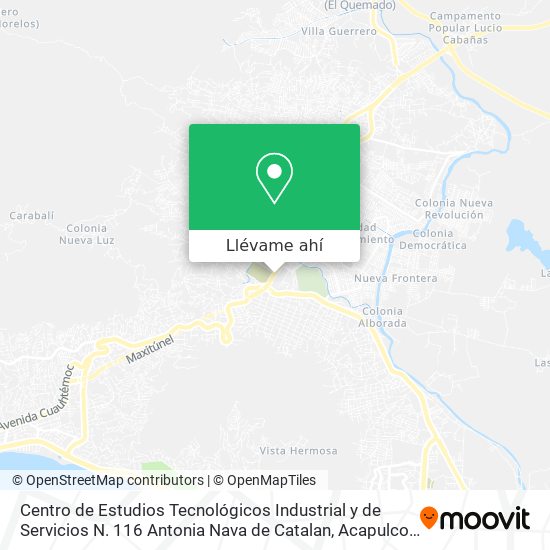 Mapa de Centro de Estudios Tecnológicos Industrial y de Servicios N. 116 Antonia Nava de Catalan