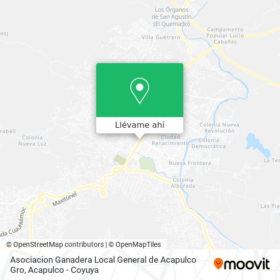 Mapa de Asociacion Ganadera Local General de Acapulco Gro