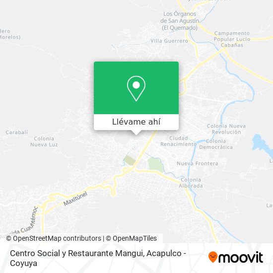 Mapa de Centro Social y Restaurante Mangui