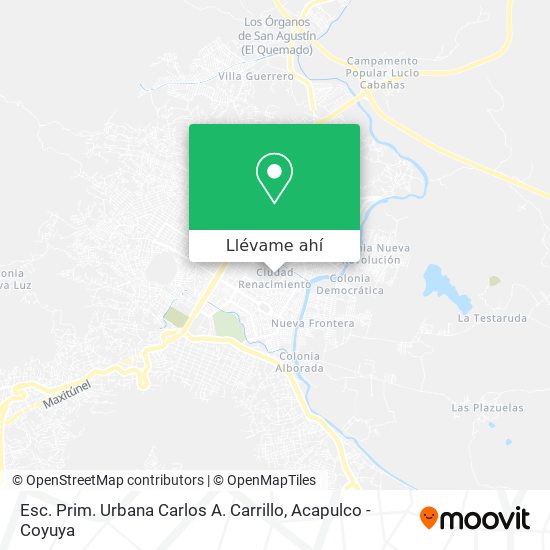 Mapa de Esc. Prim. Urbana Carlos A. Carrillo