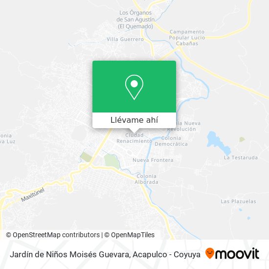 Mapa de Jardín de Niños Moisés Guevara