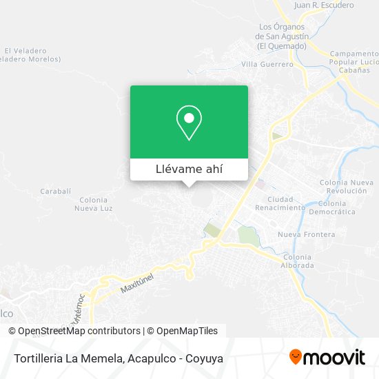 Mapa de Tortilleria La Memela