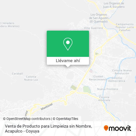 Mapa de Venta de Producto para Limpieiza sin Nombre