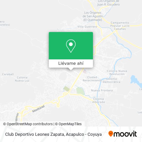 Mapa de Club Deportivo Leones Zapata