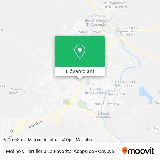 Mapa de Molino y Tortilleria La Favorita