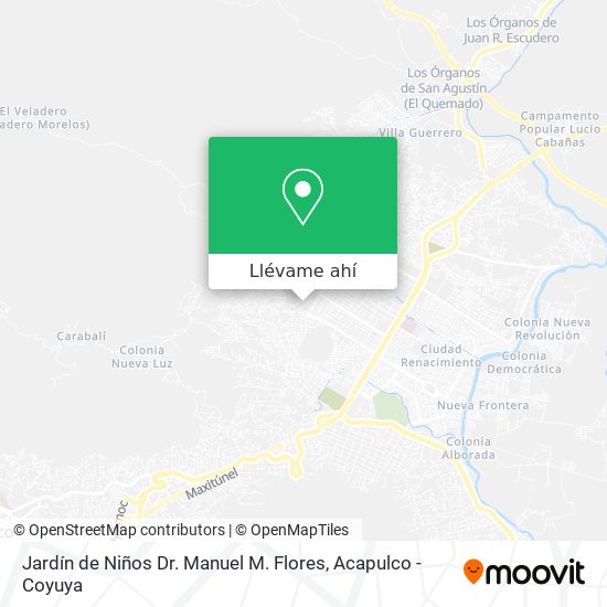 Mapa de Jardín de Niños Dr. Manuel M. Flores