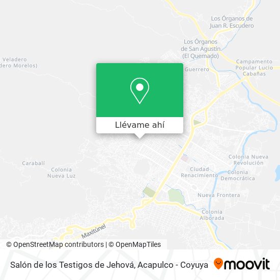 Mapa de Salón de los Testigos de Jehová