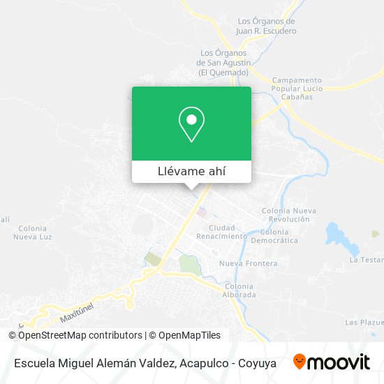 Mapa de Escuela Miguel Alemán Valdez