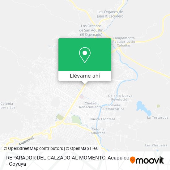 Mapa de REPARADOR DEL CALZADO AL MOMENTO