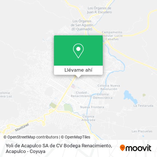 Mapa de Yoli de Acapulco SA de CV Bodega Renacimiento