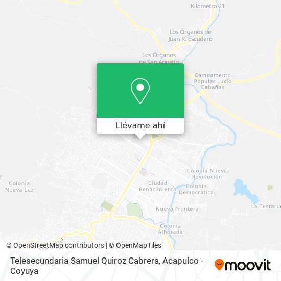 Mapa de Telesecundaria Samuel Quiroz Cabrera