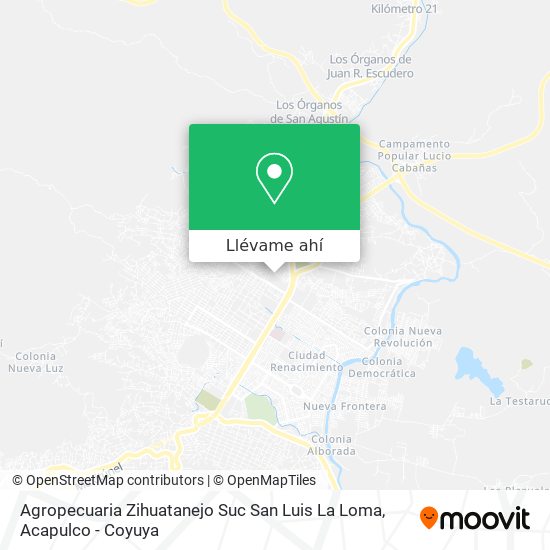 Mapa de Agropecuaria Zihuatanejo Suc San Luis La Loma