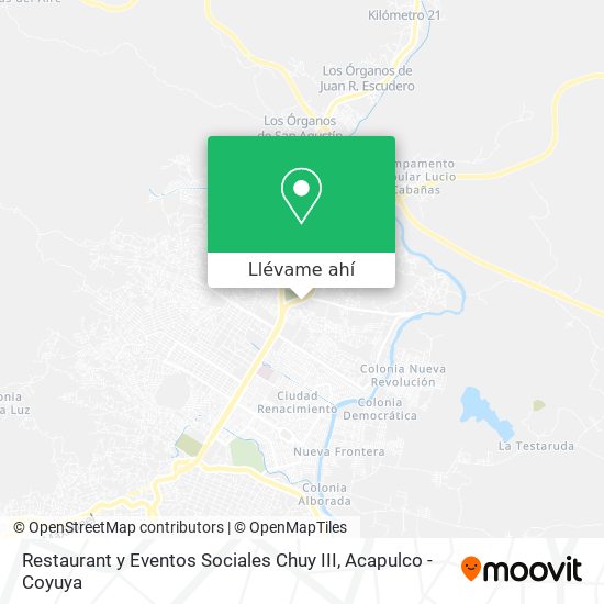 Mapa de Restaurant y Eventos Sociales Chuy III