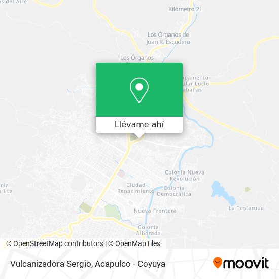 Mapa de Vulcanizadora Sergio