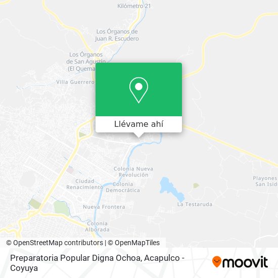 Mapa de Preparatoria Popular Digna Ochoa