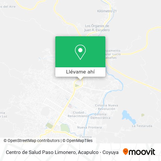 Mapa de Centro de Salud Paso Limonero