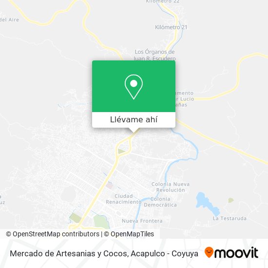 Mapa de Mercado de Artesanias y Cocos