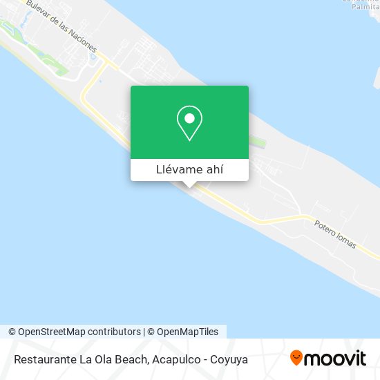 Mapa de Restaurante La Ola Beach