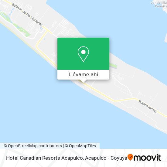 Mapa de Hotel Canadian Resorts Acapulco