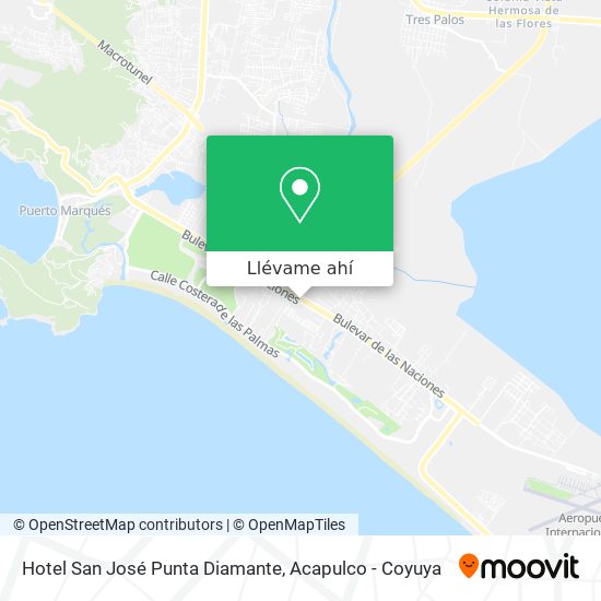 Mapa de Hotel San José Punta Diamante