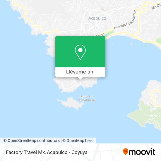 Mapa de Factory Travel Mx