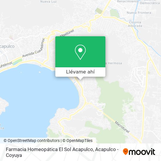 Mapa de Farmacia Homeopática El Sol Acapulco